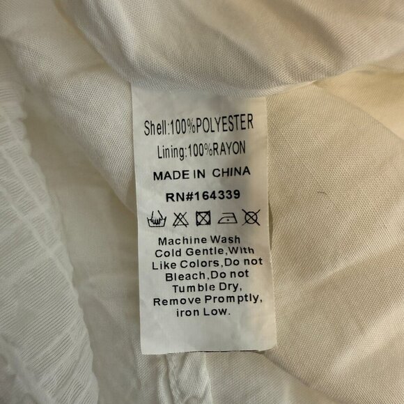 Petal + Pup Quinnie Balloon Sleeve Mini Dress Women's Large White Party Bridal - Picture 14 of 14